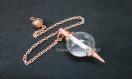 Crystal Quartz Bronze Ball pendulum